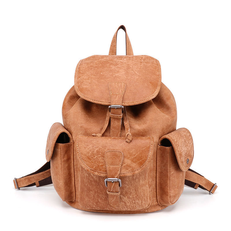 Tan Leather Backpack