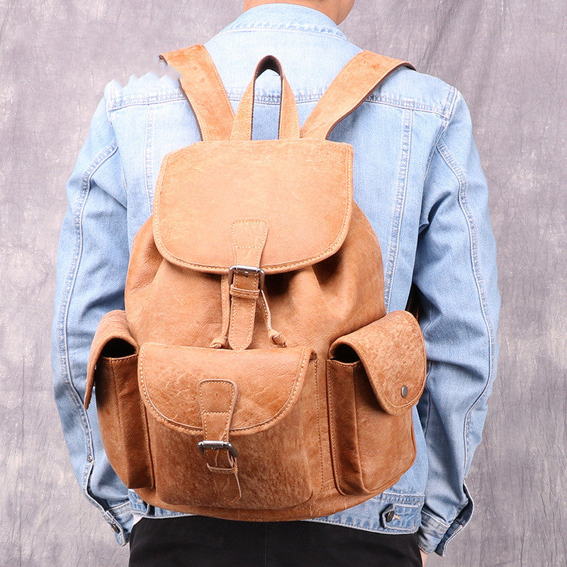 Tan Leather Backpack